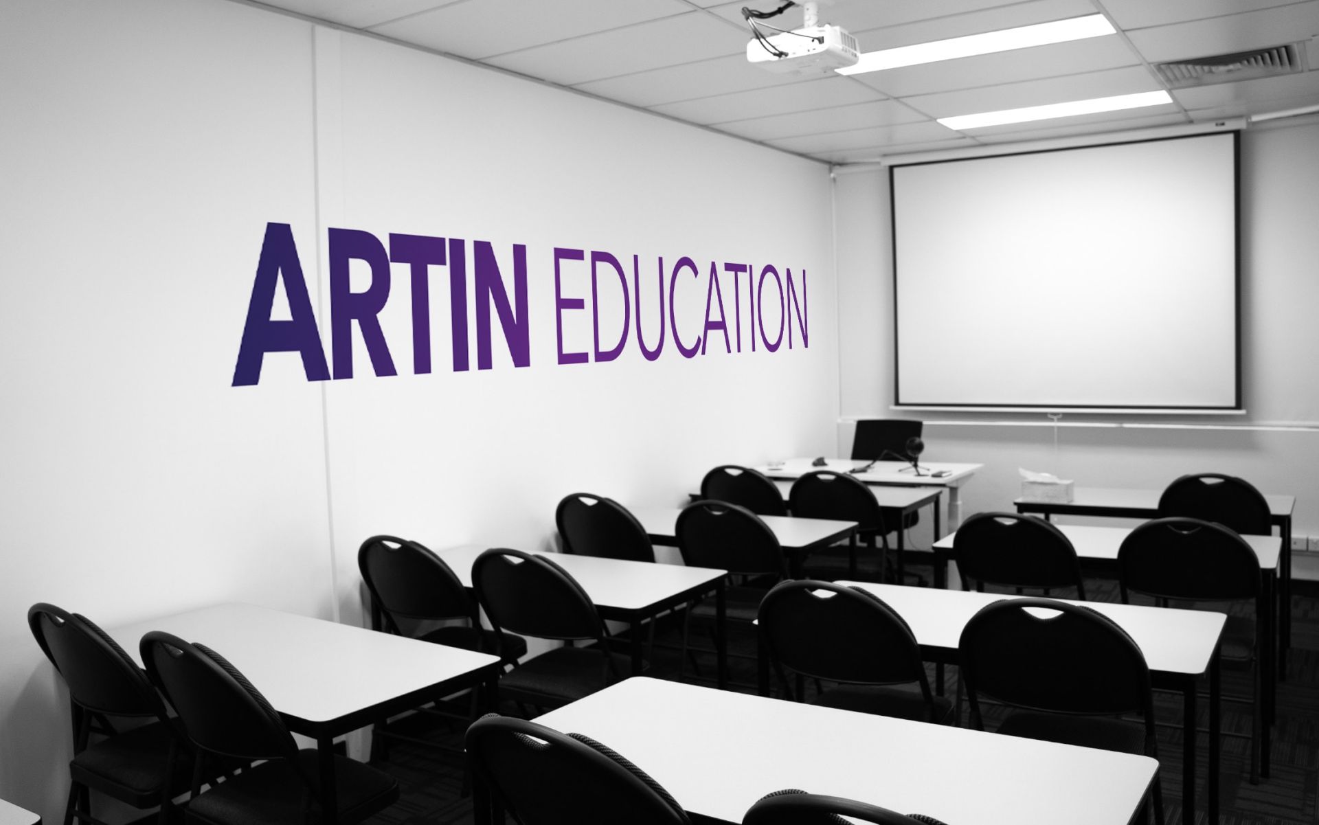Classroom interior at Artin Education's Glen Waverley campus