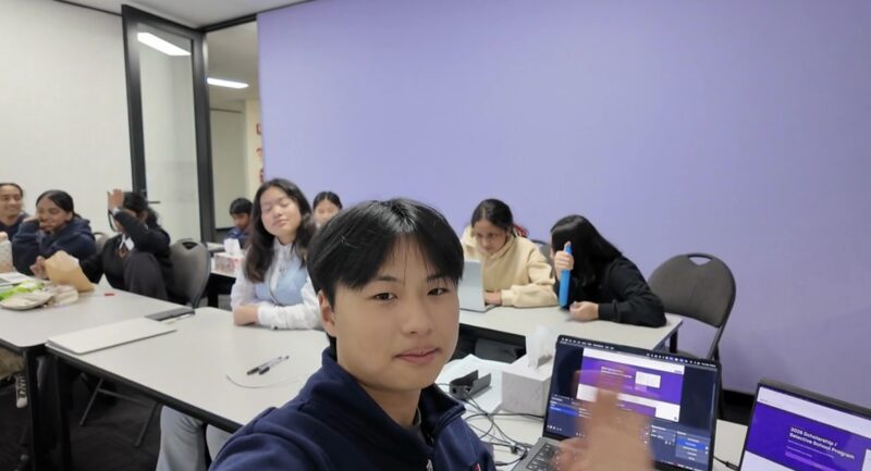 Samuel Koh teaching a selective entry class